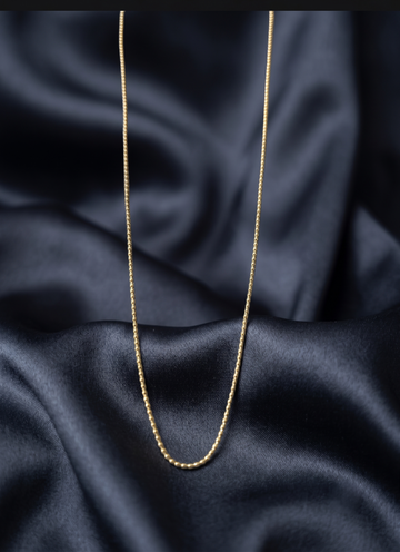 18k SOLID Gold Fine Simple Chain 3g(Approx)