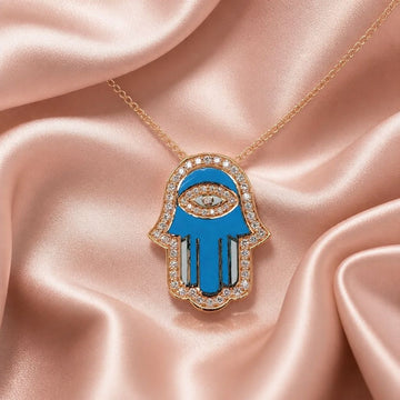 Blue Hand pendant
